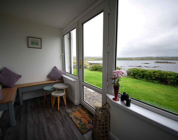 Enjoy stunning sea views from Tigh Beag na Mara Porch